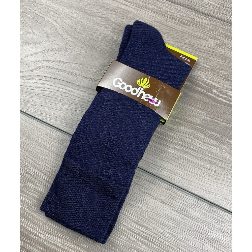 Goodhew Men's Ferrara Merino Wool Lifestyle Dress Series Socks Blue New